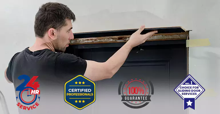 Wood Door Crack and Hole Repair in Miami Shores
